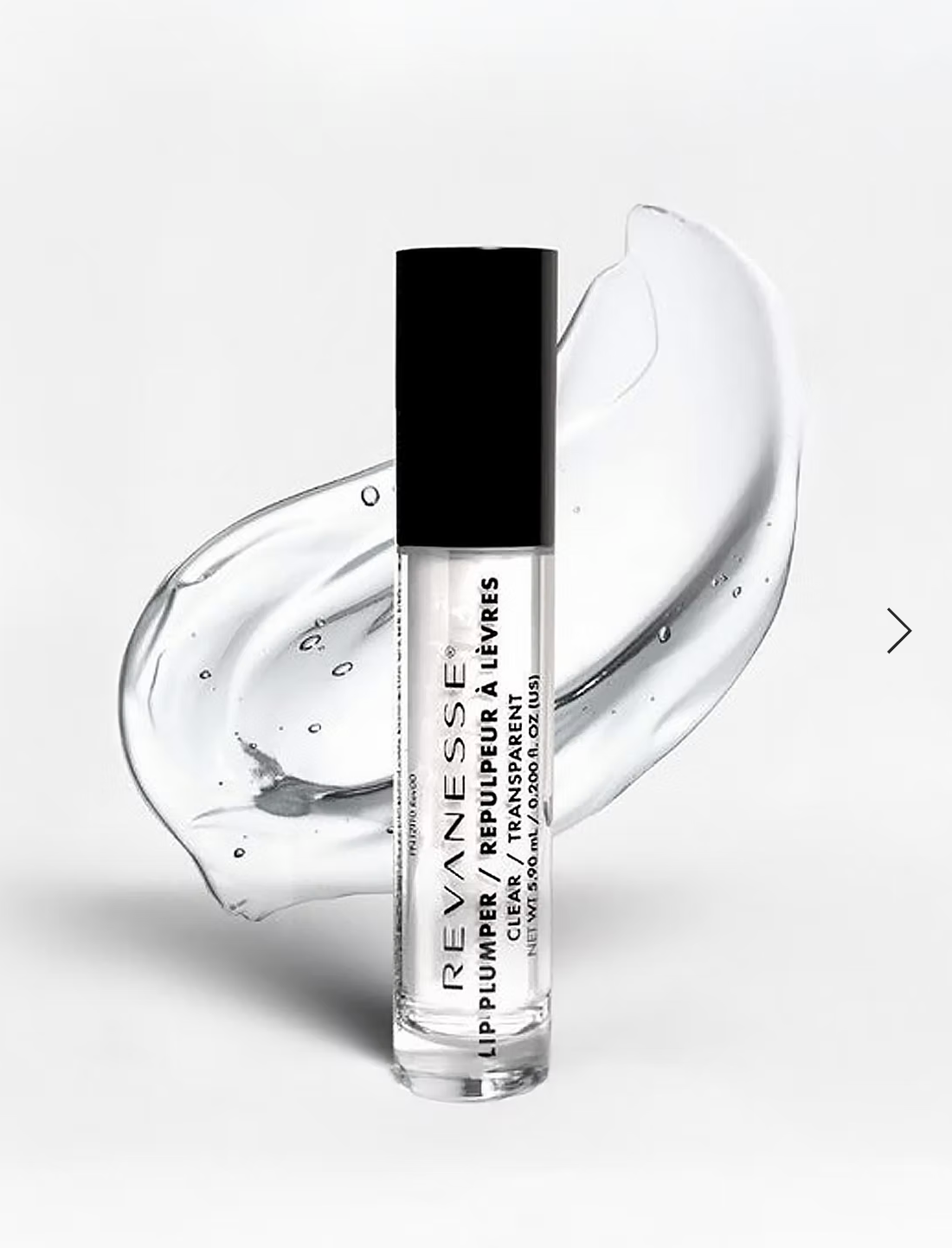 Revanesse Lip Plumper in Clear with gel swatch — available at KOZA Skin Clinic, Port Coquitlam.